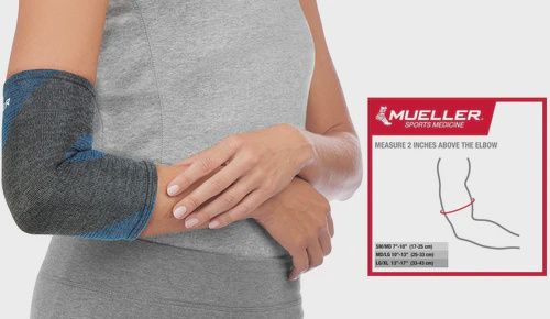 Mueller 4-Way Stretch Premium Knit Elbow Support M/L