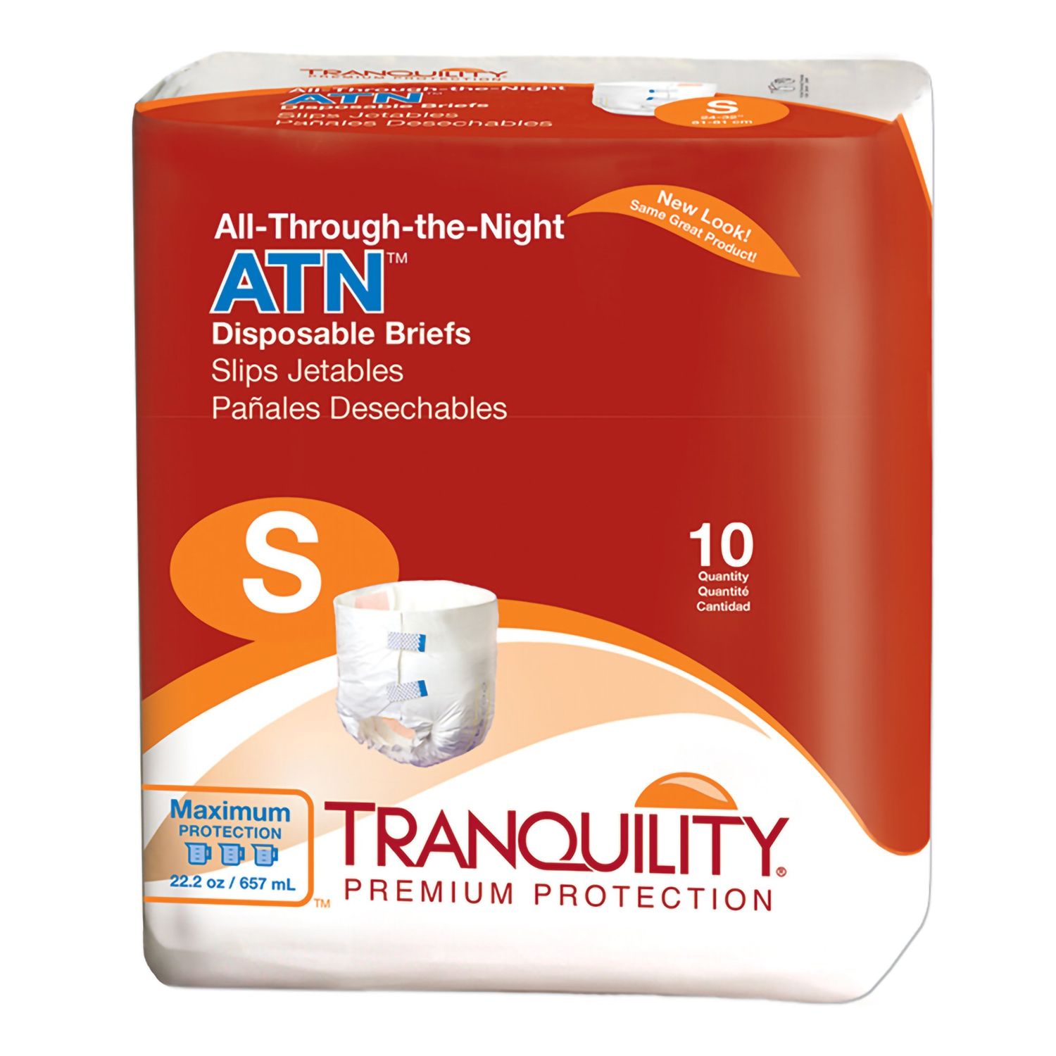 Tranquility ATN Small Adult Briefs - Unisex 10ct-2184 Tranquility ATN Small Adult Briefs - Unisex 10ct-2184