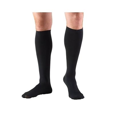TF 20-30 mmHg Compression Stockings for Men and Women, Knee High Length, Closed Toe, Black, X-Large