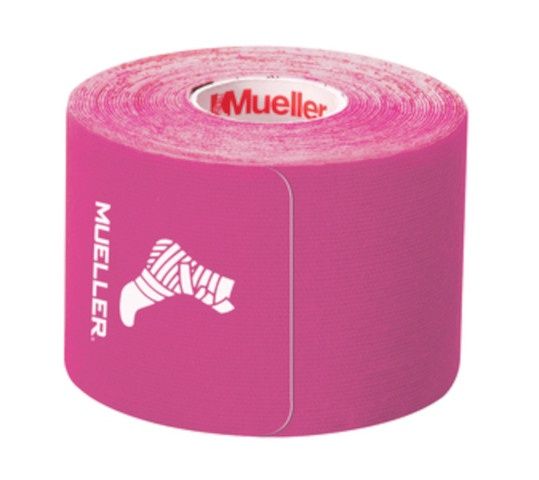 Mueller TYPHOON Kinesiology Therapeutic Tape, 20 Pre-Cut I-Strips - Pink