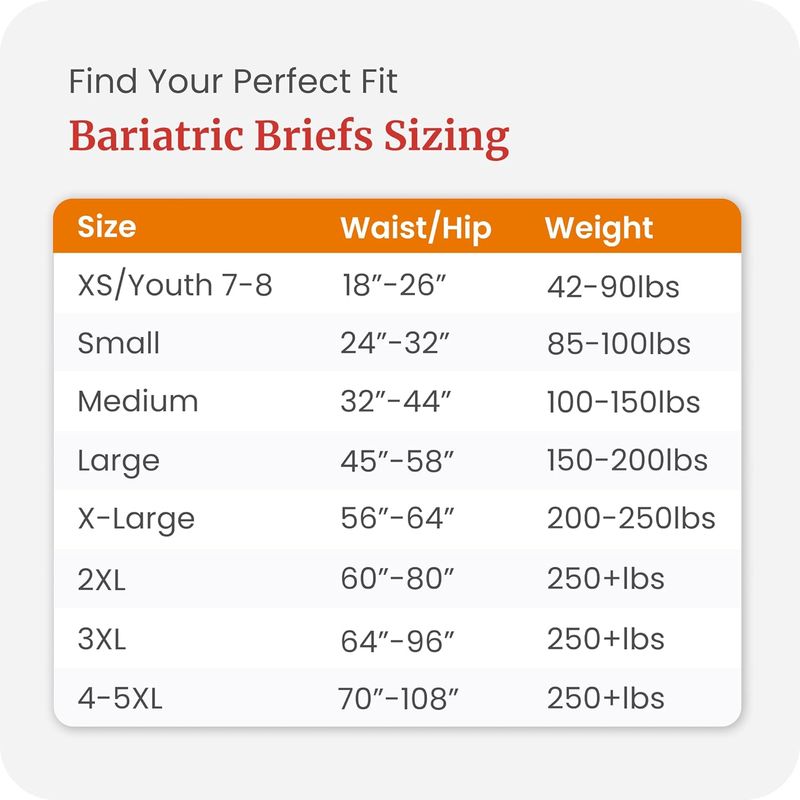Tranquility Hi-Rise Bariatric Briefs XXXL - 8ct-2192