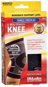 Mueller 4-Way Stretch Knit Knee Support SM/MD - Black