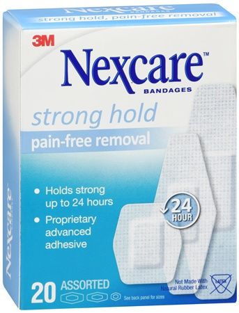 Nexcare Strong Hold Pain-Free Bandages 20ct - Assorted