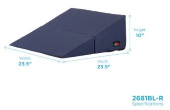 10" Folding Bed Wedge - Blue