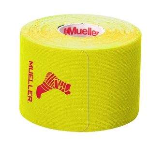 Mueller TYPHOON Kinesiology Therapeutic Tape, 20 Pre-Cut I-Strips - Yellow