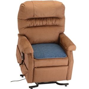 Nova Reusable Chair Underpad 21" x 22" - Blue Velour