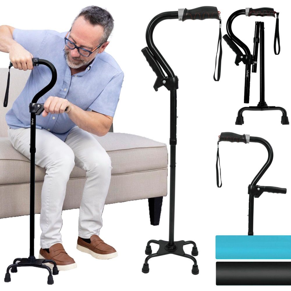 Stand Assist Cane - Black