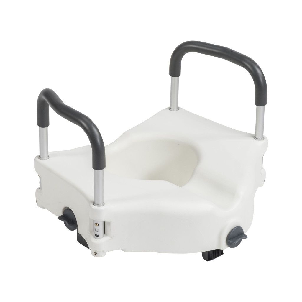 Raised Toilet Seat w/ Arms and Secure Lock Raised Toilet Seat w/ Arms and Secure Lock