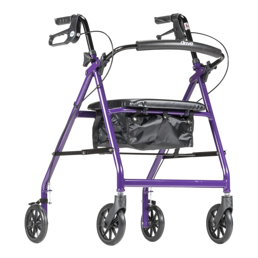 Purple Aluminum Rollator, 6 Purple Aluminum Rollator, 6"