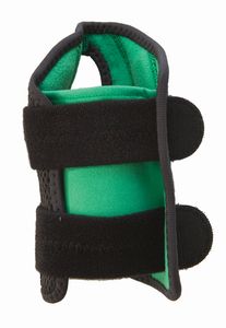 Green Fitted Wrist Brace, Left Hand, Unisex, One Size Fits Most- Black