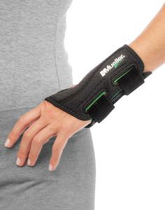 Green Fitted Wrist Brace, Left Hand, Unisex, One Size Fits Most- Black