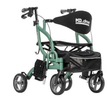 MD by Drive Fusion 2 in 1 Rollator/Transport Chair Green MD by Drive Fusion 2 in 1 Rollator/Transport Chair Green