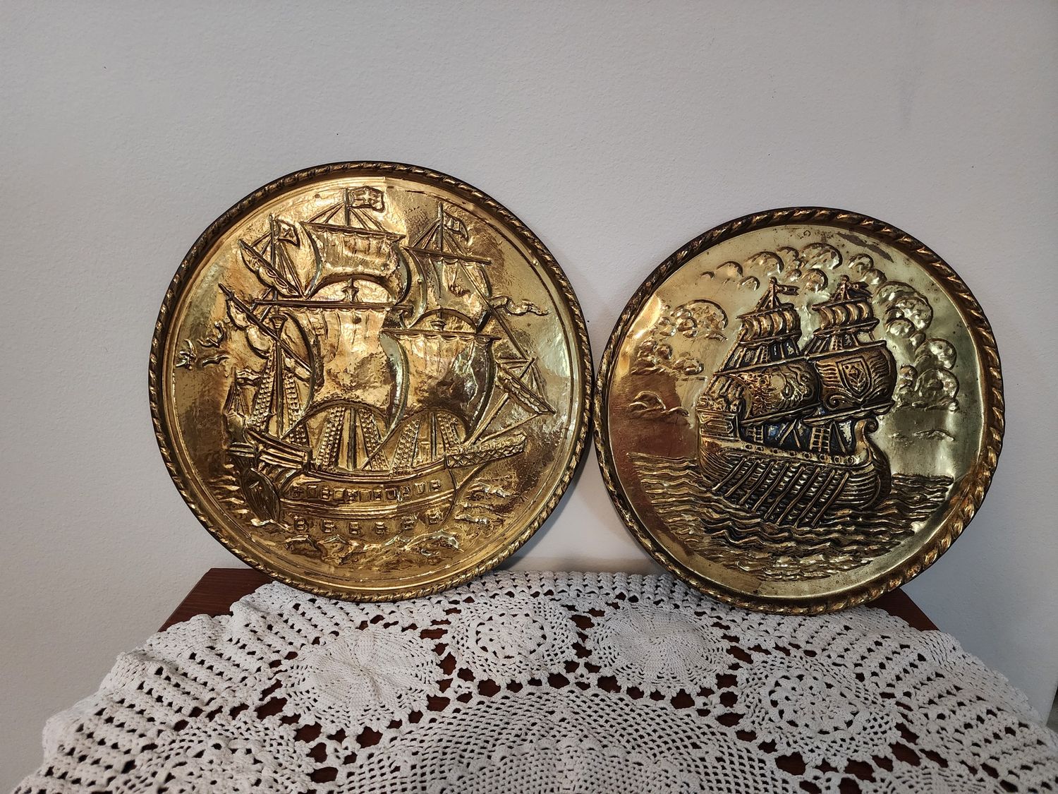 Gold Ship Decor wall plates