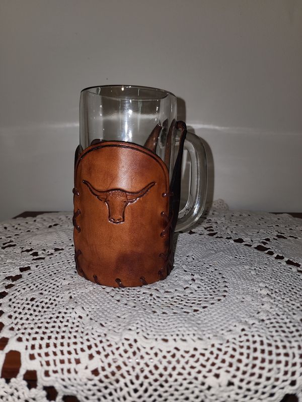 Leather mug coozy