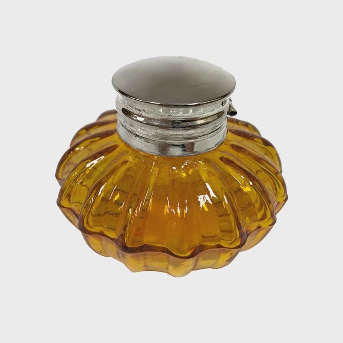 3" Amber Glass Inkwell