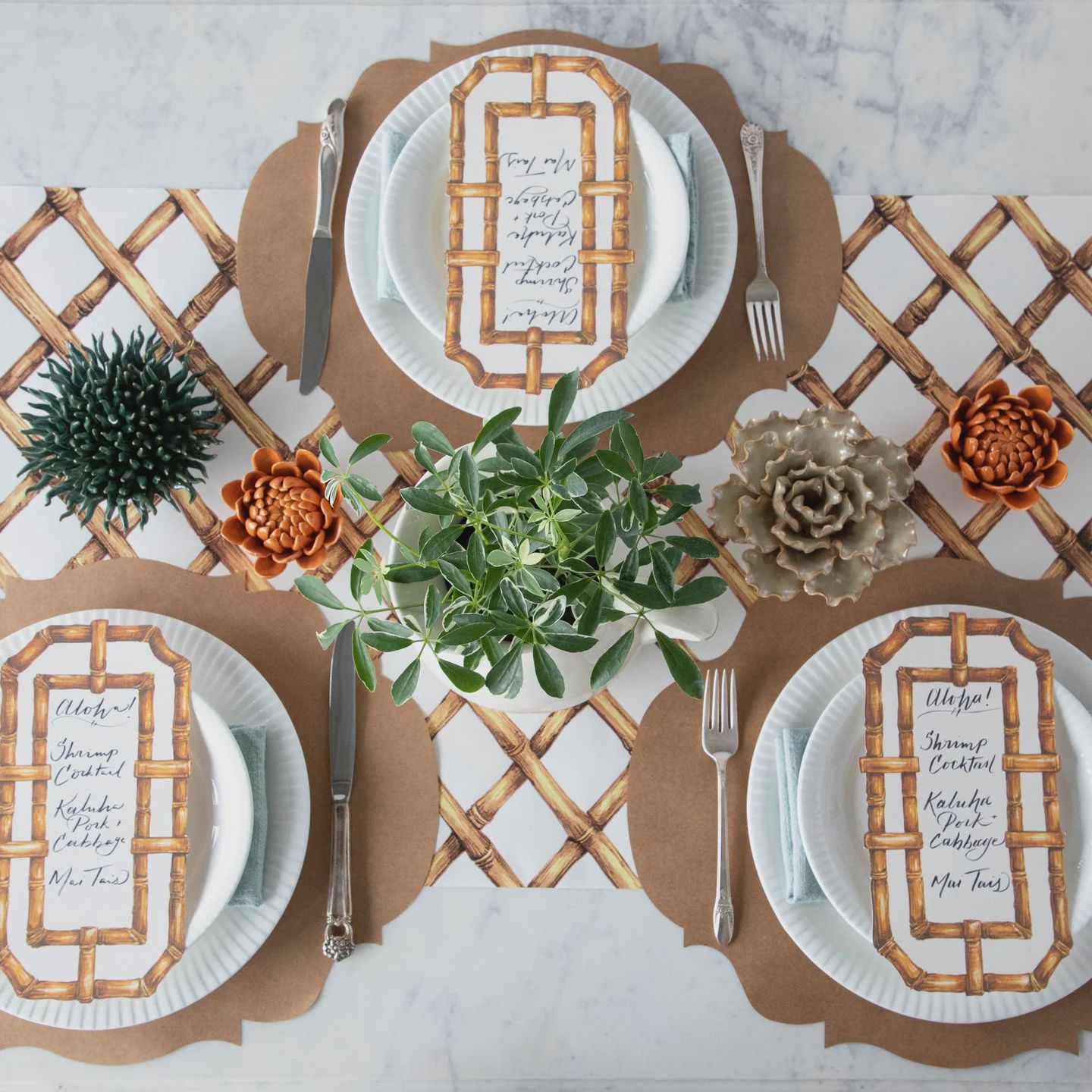 Bamboo Lattice Table Runner