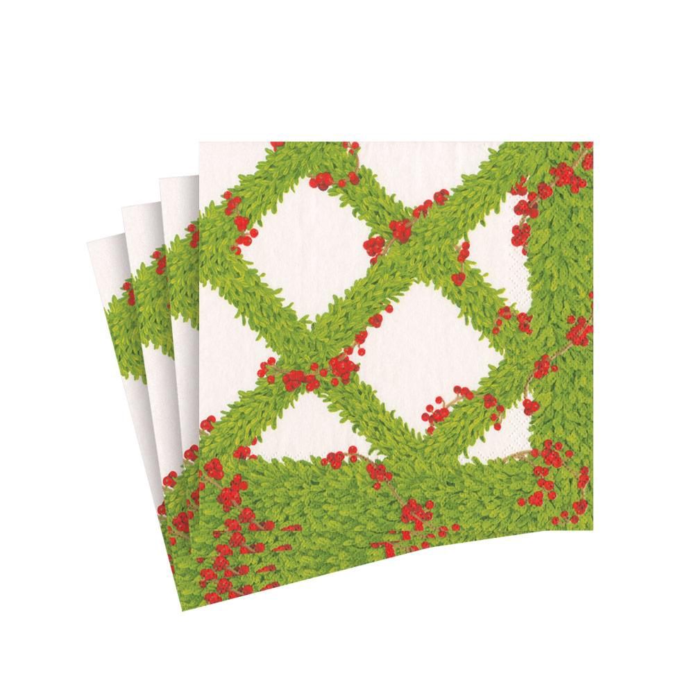 Boxwood Trellis Cocktail Napkins