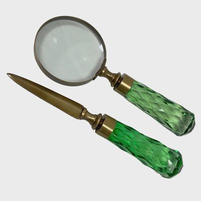 Brass and Glass Magnifier &amp; Letter Opener