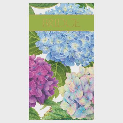 Bridge Score Cards Hydrangea and Porcelian