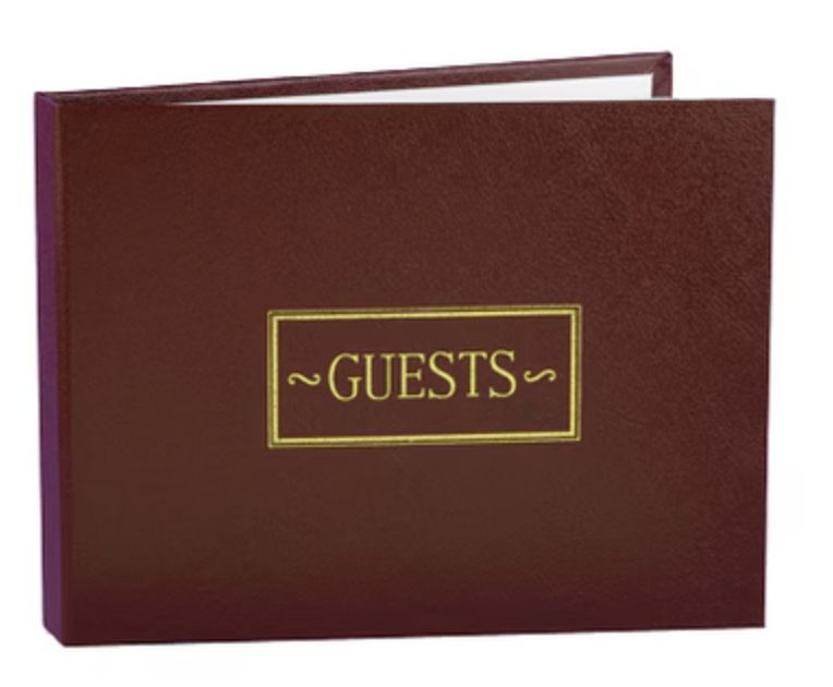 Burgundy Guest Book