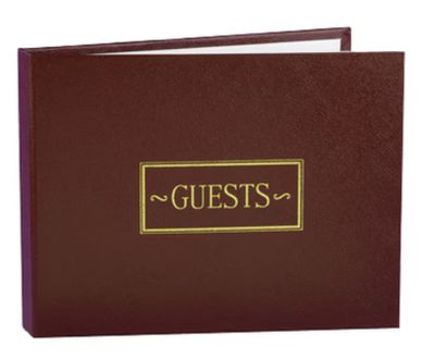 Burgundy Guest Book
