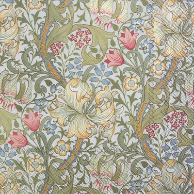 Golden Lily White Cocktail Napkin