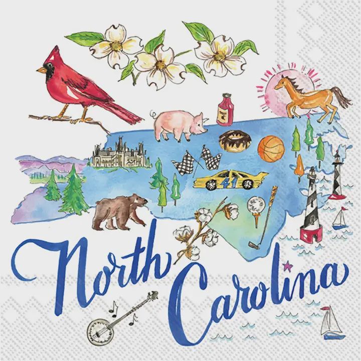 North Carolina State Cocktail Napkins