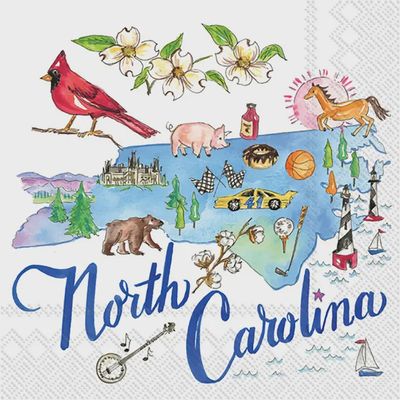 North Carolina State Cocktail Napkins