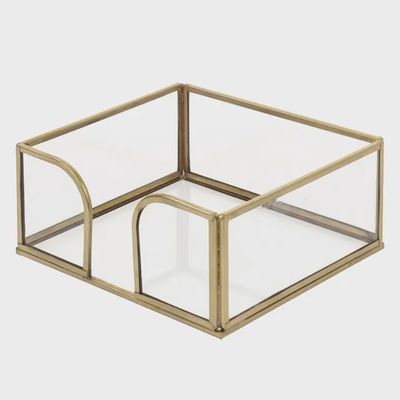 Gold Edge Glass Cocktail Caddy