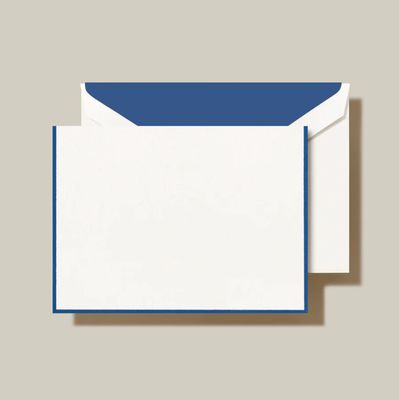 Regent Blue Border Note on Pearl White
