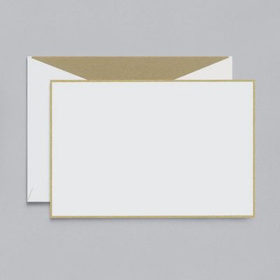 Gold Border Pearl White Card on Pearl White