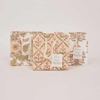 Block Printed Gift Bags (Small) - Terracotta