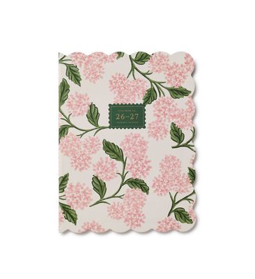 2027 Pink Hydrangea 12-Month Academic Appointment Notebook