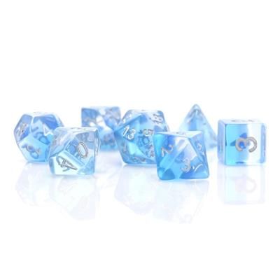 7-Piece RPG Dice Set: Translucent Gradient (Assorted Colours), Color: Ice Storm