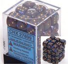 36d6 Dice Block (12mm): Lustrous (Assorted Colours), Color: Shadow w/ Gold