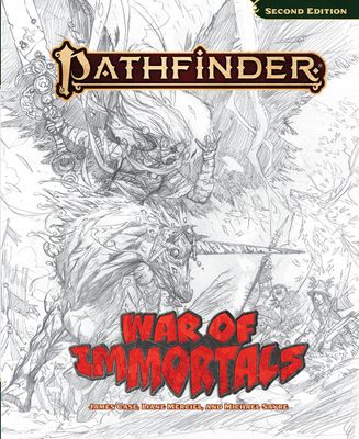 Pathfinder RPG 2E War of Immortals Sketch Cover