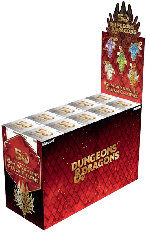 D&amp;D 3&quot; Plush Charms - 50th Anniversary Gem Wyrmling Box