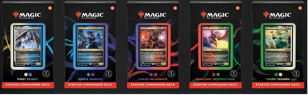 Magic The Gathering TCG Starter Commander Deck Display