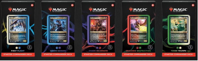 Magic The Gathering TCG Starter Commander Deck Display