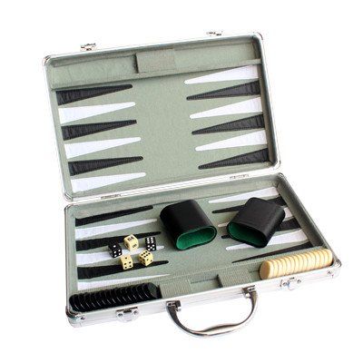 Backgammon Set 15 &quot; w/ Aluminum Case