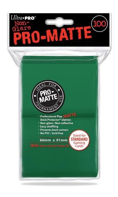 Sleeves - 66x91mm - Ultra Pro - 100/pk - Matte - Green