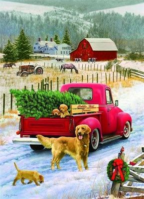 1000 pcs - Christmas on the Farm