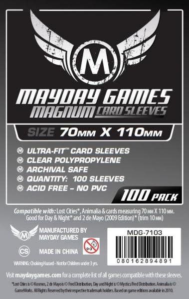 Sleeves - 70x110mm Mayday Magnum - 100/pk (Lost Cities)