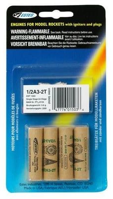 Estes Model Rocket Engine 3/pk (1/2A3-2T)