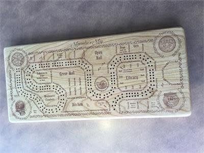 Harry Potter Marauder's Map Themed Cribbage Board