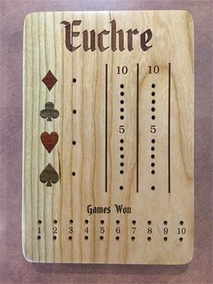 Wooden Euchre Board