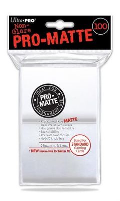 Sleeves - 66x91mm - Ultra Pro - 100/pk - Matte - White