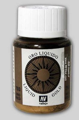 Vallejo Alcohol Based Paint Liquid Rich Gold 17mL