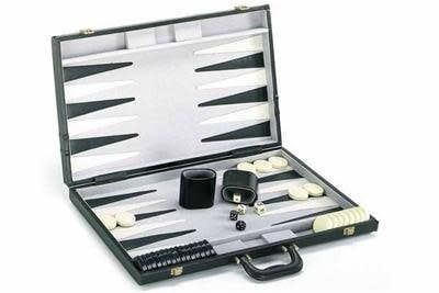 Backgammon Set 21&quot; Deluxe with Black Exterior