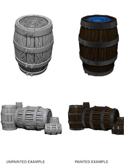 Pathfinder Deep Cuts Miniatures: Barrel &amp; Pile of Barrels